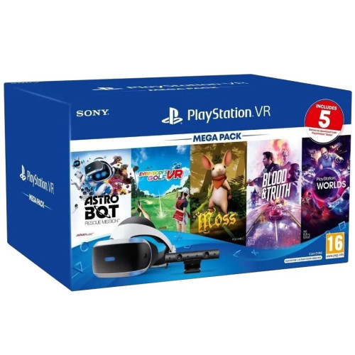 Sony PlayStation VR Mega Pack 3 (PS VR + Kamera + 5 her + PS5 adaptér)