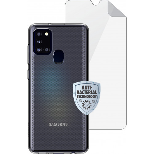Matrix SE  Pouzdro pro Samsung Galaxy A21s Transparent + ochranná fólie