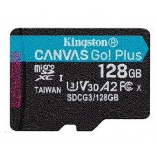 Kingston 128GB Canvas Go! Plus microSDXC, Class 10, UHS-I, U3, V30, A2 + Adapter