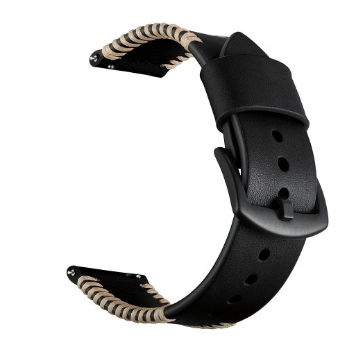 Tactical 084 Cowhide Kožený Řemínek pro Apple Watch 38-40mm Black