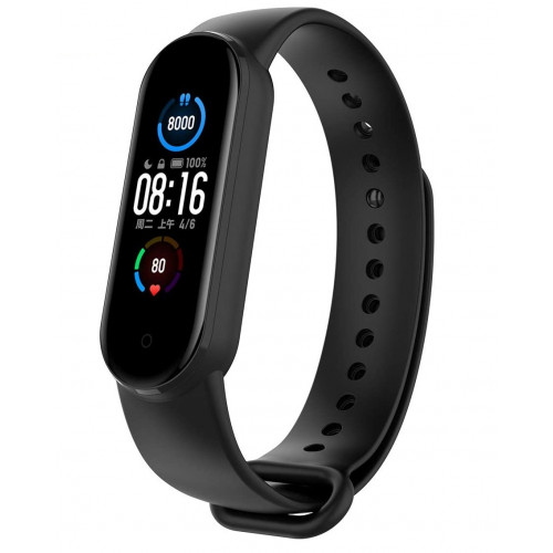 Tactical 661 Silikonový Řemínek pro Xiaomi Mi Band 5 / 6 Black (EU Blister)