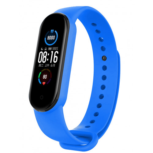 Tactical 667 Silikonový Řemínek pro Xiaomi Mi Band 5 / 6 Blue (EU Blister)