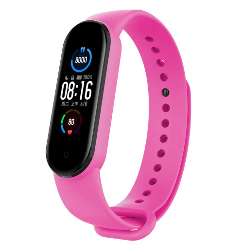 Tactical 659 Silikonový Řemínek pro Xiaomi Mi Band 5 / 6 Pink (EU Blister)