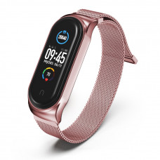 Tactical 662 Loop Magnetický Kovový Řemínek pro Xiaomi Mi Band 5 / 6 Rose Gold