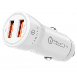 Tactical YSL-399 2xUSB-A QC 3.0 3.1A Autonabíječka White