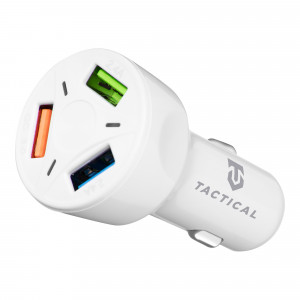 Tactical APD-369 3xUSB-A QC 3.0 7A Autonabíječka White