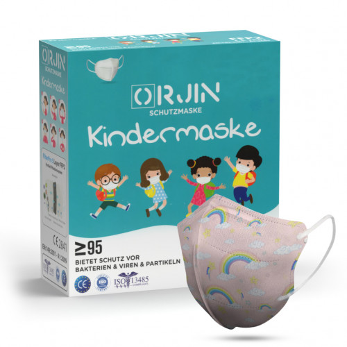 ORJIN schutzmaske dětský respirátor FFP2 NR 1ks/bal (duha)
