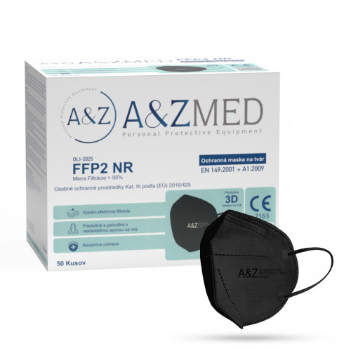 A&Z MED OLI-2025 respirátor FFP2 NR černý 50ks/bal