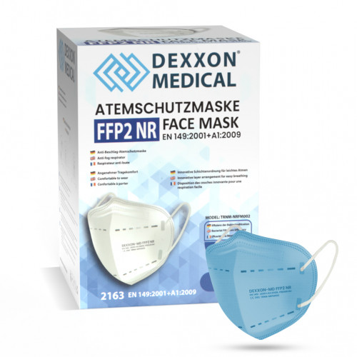 DEXXON MEDICAL Respirátor FFP2 NR svetlomodrá 50ks/bal