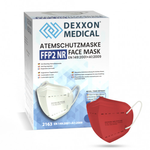 DEXXON MEDICAL Respirátor FFP2 NR červená 10ks/bal