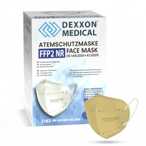 DEXXON MEDICAL Respirátor FFP2 NR pískový 50ks/bal