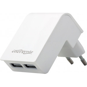 ENERGENIE EG-U2C2A-02-W Energenie univerzální USB nabíječka 2.1A, bílá