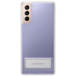 Samsung Clear Standing Kryt pro Galaxy S21+ 5G Transparent