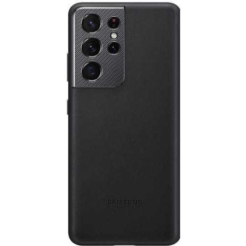 Samsung Kožený Kryt pro Galaxy S21 Ultra 5G Black