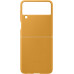 Samsung Kožený Kryt pro Galaxy Z Flip3 5G Mustard
