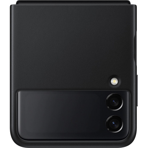 Samsung Kožený Kryt pro Galaxy Z Flip3 5G Black