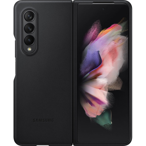 Samsung Kožený Kryt pro Galaxy Z Fold3 Black