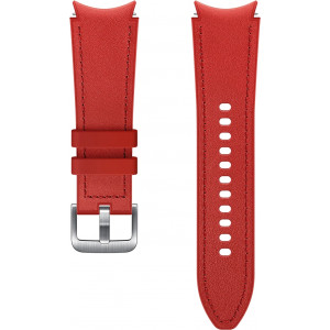 Samsung Galaxy Watch4 / Galaxy Watch5 Kožený Řemínek M/L Red