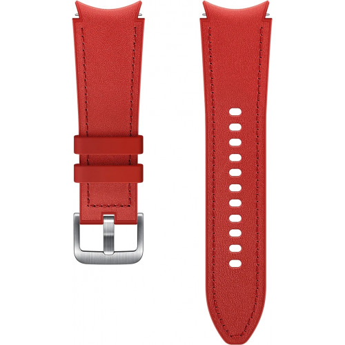 Samsung Galaxy Watch4 / Galaxy Watch5 / Galaxy Watch6 Kožený Řemínek M/L Red