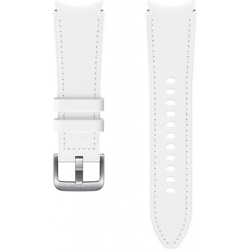 Samsung Galaxy Watch4 / Galaxy Watch5 / Galaxy Watch6 Kožený Řemínek S/M White