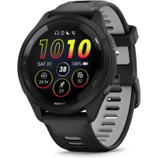Garmin Forerunner 265 Black Bezel and Case with Black/Powder Gray Silicone Band Garmin Forerunner 265 Black Bezel and Case with Black/Powder Gray Silicone Band
