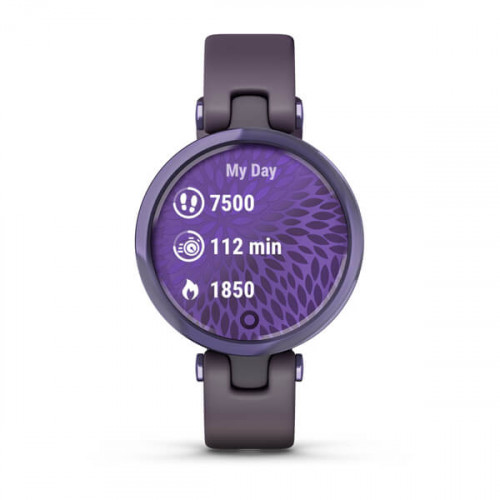 Garmin Lily Sport Midnight Orchid Bezel with Deep Orchid Case and Silicone Band (Eco Box)