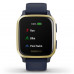 Garmin VENU SQ Music Light Gold Aluminum Bezel with Navy Case and Silicone Band