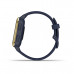 Garmin VENU SQ Music Light Gold Aluminum Bezel with Navy Case and Silicone Band