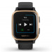 Garmin VENU SQ Music Rose Gold Aluminum Bezel with Black Case and Silicone Band (Eco-Box)