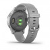 Garmin vívoactive 4S Silver Stainless Steel Bezel with Powder Gray Case and Silicone Band