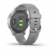 Garmin vívoactive 4S Silver Stainless Steel Bezel with Powder Gray Case and Silicone Band (Eco Box)