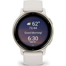 Garmin vívoactive 5 Cream Gold Aluminum Bezel with Ivory Case and Silicone Band