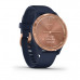 Garmin vívomove 3S Rose Gold Stainless Steel Bezel with Navy Case and Silicone Band (Eco Box)