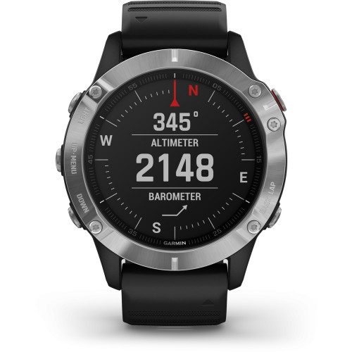 Garmin fēnix 6 Glass Silver/Black Band