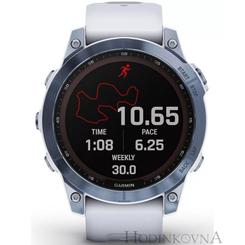Garmin fēnix 7 Sapphire Solar Mineral Blue DLC Titanium Whitestone Band