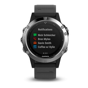 Garmin fēnix5 Silver with Black Band (Eco Box)