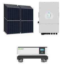 Solární sestava Deye hybridní měnič 3F 10 kW + 10 kWh baterie + 10,66 kW solární panely Risen Energy