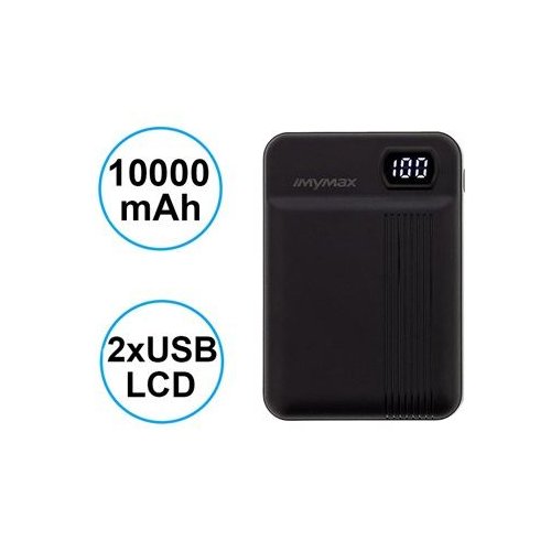 MyMAx MP11 PowerBank 10000mAh vč. LCD Type C/microUSB Black (EU Blister)