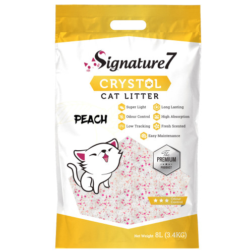 Signature7 podestílka pro mačky Peach 8L (3.6kg)