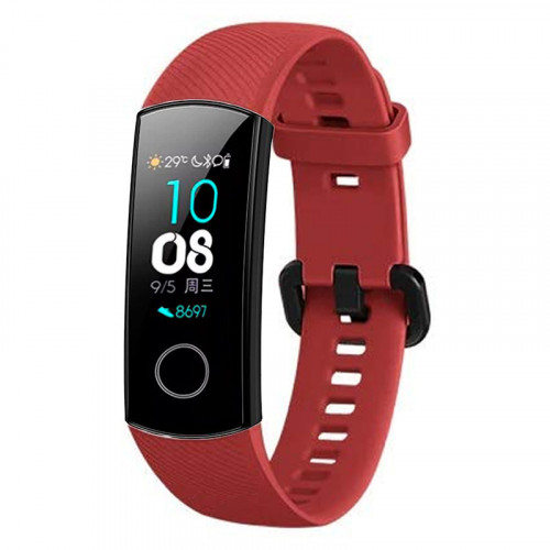 Tactical 442 Silikonový Řemínek pro Honor Band 4/5 Red (EU Blister)