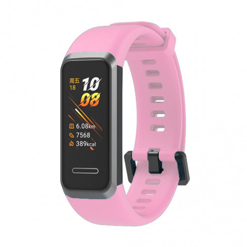 Tactical 447 Silikonový Řemínek pro Huawei Band 4 Pink (EU Blister)