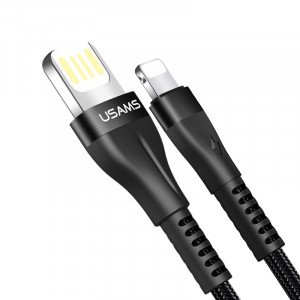 USAMS SJ360 Ultra Tenký Datový Kabel Lightning Black (EU Blister)