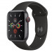 Apple Watch Series 5 • GPS + Cellular • 44mm pouzdro z vesmírně šedého hliníku • Černý sportovní řemínek – S/M a M/L