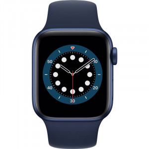 Apple Watch Series 6 se 40mm pouzdrem z modrého hliníku - námořnicky tmavomodrý sportovní náramek (MG143HC/A)