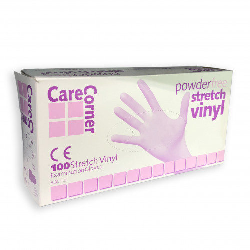 Jednorázové vinylové rukavice Care Corner, 100ks, velkost L