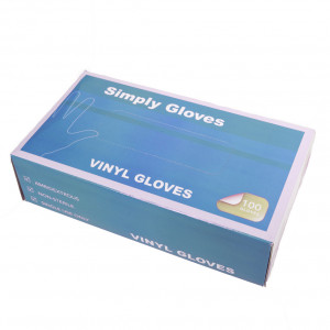 Jednorázové Vinylove rukavice Simply Gloves, 100ks, velkost XL