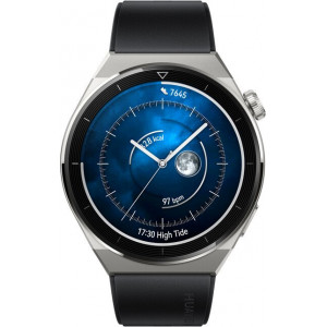 Huawei Watch GT 3 Pro 46mm Titanium Case With Black Fluoroelastomer Strap