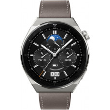 Huawei Watch GT 3 Pro 46mm Titanium Case With Gray Leather Strap