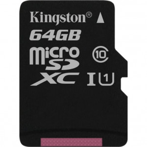 Kingston Canvas Select Plus microSDXC UHS-I Class 10 card 64GB + SD adaptér (EU Blister)