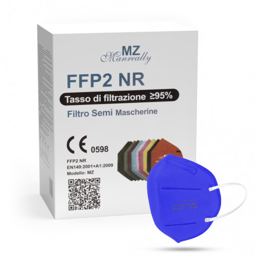 Manreally MZ respirátor FFP2 NR modrý 1ks/bal